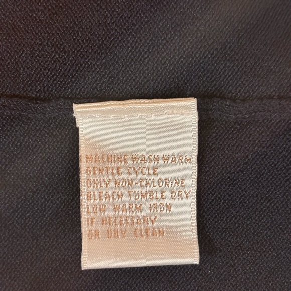 EP Pro Vintage Blue and Cream Cardigan Sweater Size Medium made in Hong Kong - Picture 5 of 6